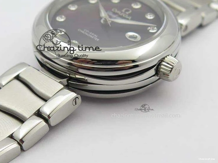 0106 De Ville Lady 34mm SS V6F 1:1 Best Edition Black MOP Dial On SS Bracelet SEIKO NH05A UrbanStyle 8152